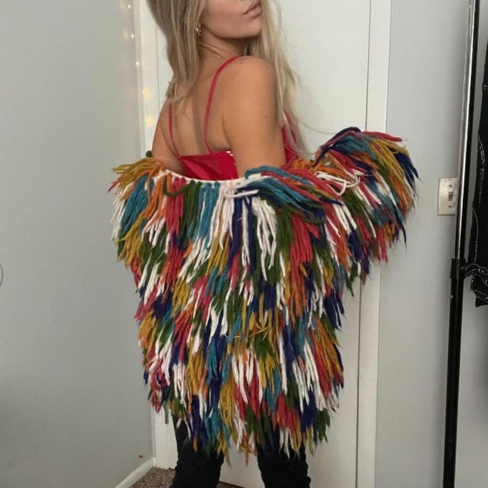 Multicolor Fringe Jacket
